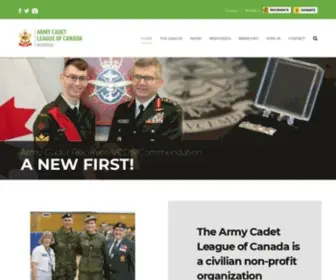 Armycadetleague.ca(La Ligue des cadets de l’Armée du Canada) Screenshot