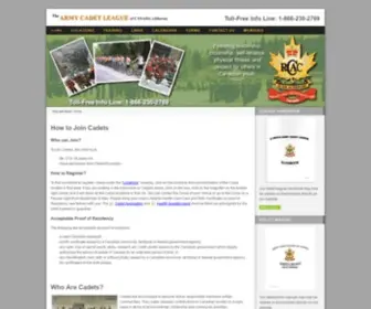 Armycadetleagueab.ca(Army Cadet League of Canada (Alberta)) Screenshot