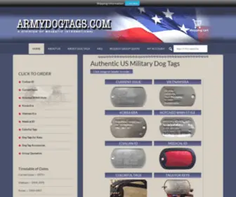 Armydogtags.com(Authentic US Military Dog Tags) Screenshot