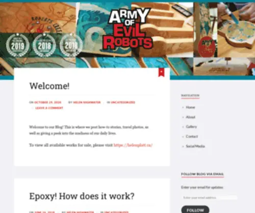 Armyofevilrobots.com(Army Of Evil Robots) Screenshot