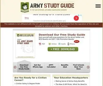 Armystudyguide.com(A FREE Online and Audio Army Board Study Guide for U.S) Screenshot