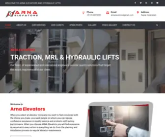 Arnaelevators.com(Hydraulic Lifts) Screenshot