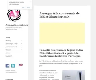 Arnaqueinternet.com(Escroquerie et Arnaque sur Internet) Screenshot