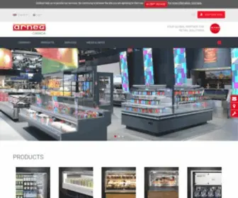 Arneg.ca(Systèmes de réfrigération pour le commerce de détail) Screenshot