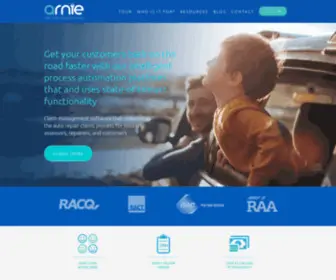 Arnie.com.au(Automotive Claims Management Software and Solutions) Screenshot