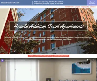 Arnoldaddisoncourt.com(State College apartments for the 55 & older community) Screenshot