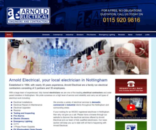 Arnoldelectrical.com(Arnold Electrical) Screenshot