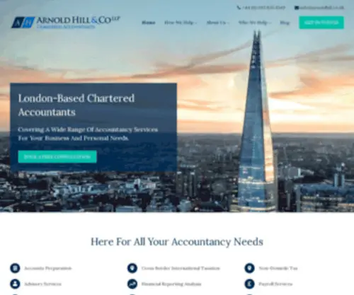 Arnoldhill.co.uk(Chartered Accountants London) Screenshot