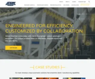 Arnoldmachine.com(Custom Design & Manufacturing of Automation Equipment) Screenshot