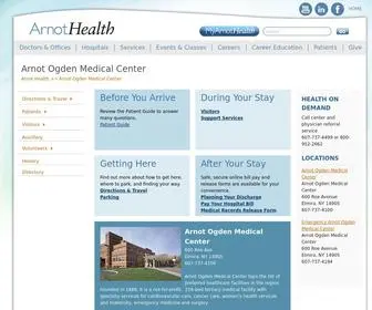 Arnothealth.org(Premier Regional Healthcare System in the Twin Tiers) Screenshot