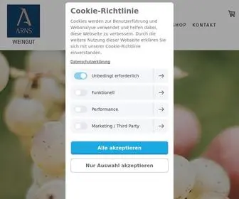 Arnswein.de(Biowein direkt vom Winzer) Screenshot