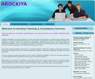 Arockiya.com(/Training) Screenshot