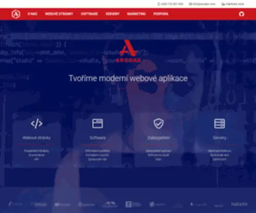 Arodax.com(Tvoříme inovativní weby. Umíme vytvořit jakýkoliv web) Screenshot