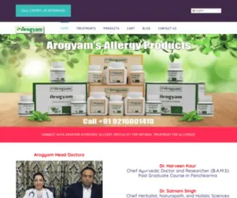 Arogyamallergy.com(Natural Ayurvedic Allergies Treatment specialist Doctor) Screenshot