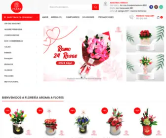 Aromaaflores.com(Florería Aroma a Flores) Screenshot