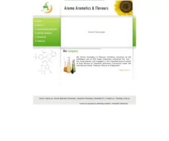 Aromaaromatics.com(Aromatic Chemicals) Screenshot