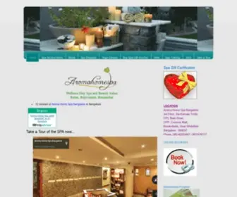 Aromahomespa.com(Aroma home spa Bangalore) Screenshot