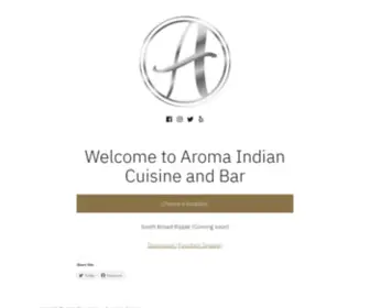 Aromaindy.com(Aroma Indian Cuisine and Bar) Screenshot
