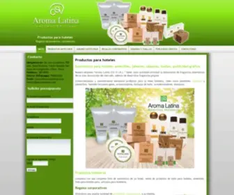 Aromalatina.com(Productos hoteleros) Screenshot