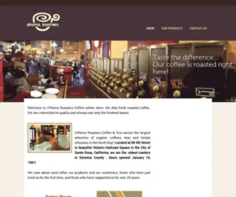Aromaroasters.com(A'Roma Roasters Coffee & Tea) Screenshot