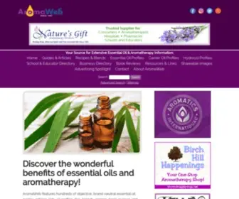 Aromaweb.com(Aromatherapy and Essential Oils) Screenshot