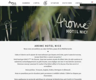 Aromehotelnice.com(Arome Hotel Nice) Screenshot