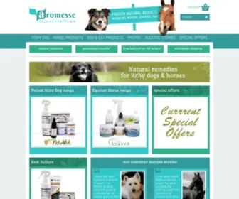 Aromesse.com(Aromesse Natural Animal Healthcare Products for Dogs) Screenshot