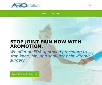 Aromotion.com(Non-Surgical Joint Pain Solutions) Screenshot