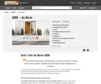 Aron-Germany.de(ARON die Marke für Hausbau & Renovierung) Screenshot