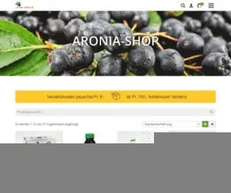 Aronia-Swiss.ch(Aronia-Produkte direkt vom Produzenten und Verarbeiter) Screenshot