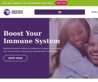 Aroniax.com(Vitamins and supplements to boost your immune system) Screenshot