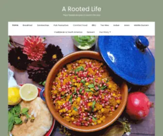 Arootedlife.org(Plant based recipes to sooth the soul) Screenshot