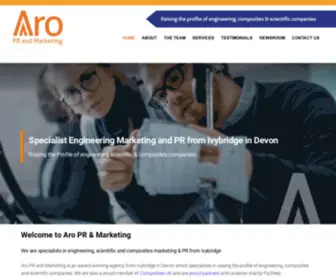 Aroprandmarketing.co.uk(Aro PR & Marketing raising the profile of engineering & scientific companies) Screenshot