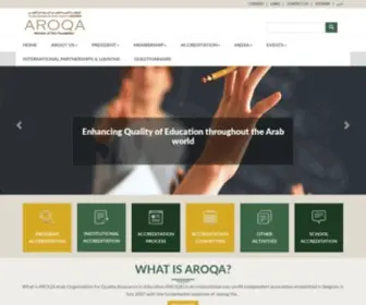 Aroqa.org(Arab Organization for Quality Assurance in Education (AROQA)) Screenshot