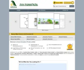 Aroraaromaticsonline.com(Arora Aromatics Private Limited) Screenshot