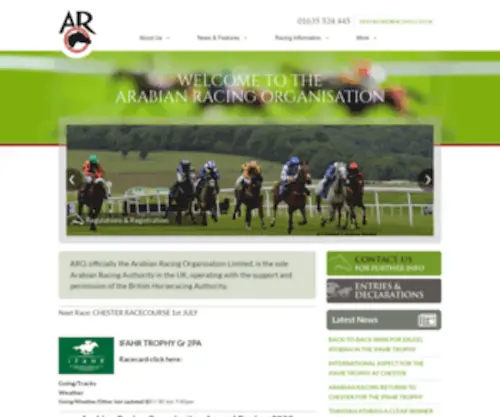 Aroracing.co.uk(Arabian Racing) Screenshot