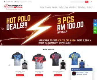 Arorasportsonline.com.my(Sport Jersey Kuala Lumpur (KL)) Screenshot
