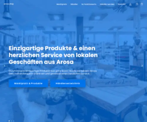 Arosa.shop(Aroser online marktplatz und onlineshop von aroser shops) Screenshot