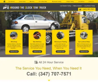 Aroundtheclocktowtruck.com(Finding a tow truck in Midtown) Screenshot