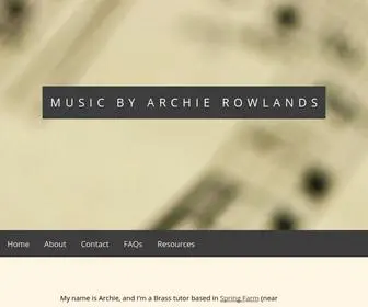 Arowlandsmusic.com.au(Archie Rowlands Music) Screenshot