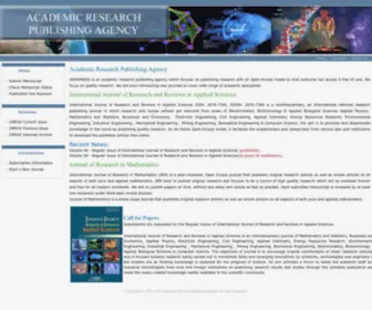 Arpapress.com(Academic Research Publishing Agency Asian Research Publishing Agency Network Academic Research Publishing Agency Press) Screenshot