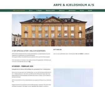 Arpekjeldsholm.dk(Arpe & Kjeldholm A/S i København) Screenshot