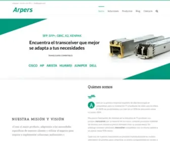 Arpers.com(Transceivers compatibles Cisco Juniper Arista HPE DELL) Screenshot