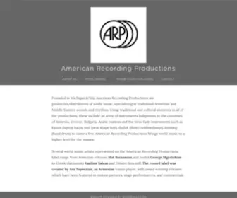 Arpmusic.com(American Recording Productions) Screenshot