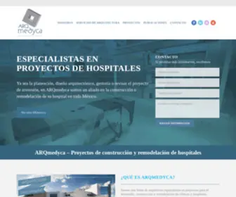 ArqMedyca.com(Arquitectura y diseño de hospitales en Monterrey) Screenshot