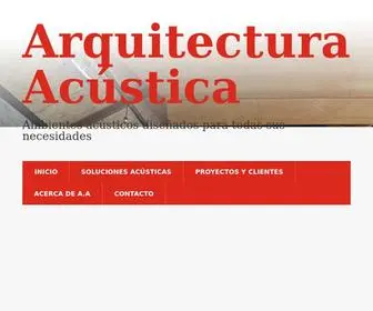 Arquitecturacustica.com.uy(Arquitectura Acústica) Screenshot