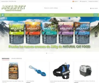 Arquivet.com(Contamos con un amplio catálogo de artículos de alimentación y accesorios para) Screenshot