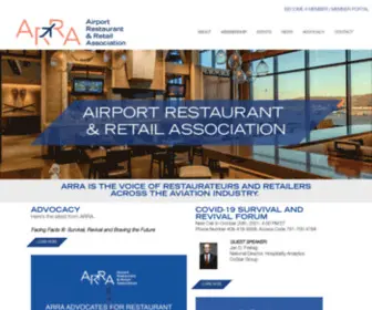 Arra-Airports.com(AIRPORT RESTAURANT AND RETAIL ASSOCIATION) Screenshot