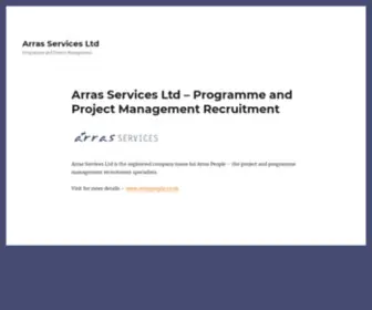 Arrasservices.co.uk(Programme and Project Management) Screenshot
