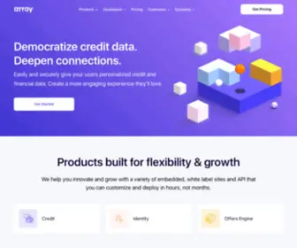 Array.io(Seamlessly integrate consumer credit) Screenshot